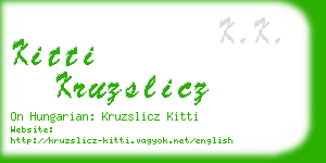 kitti kruzslicz business card